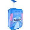 Disney Stitch Valigia per Ragazze, Borsa da Cabina, Bagaglio a Mano, 2 Ruote Robuste, Manico Telescopico Regolabile, Trolley Rigido in ABS, Regalo per Ragazze e Adolescenti