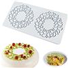 TUKE Stampo in silicone a forma di fiocco di neve, per cioccolato, caramelle, fondente, fondente, decorazione per torte in rilievo, per cupcake, decorazioni per torte (anello con fiore a C)
