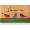AMARU DOOR MATS Zerbino Uccelli Colorati Fibra di Cocco - 70x40cm - per Ingresso Casa con Superficie Antiscivolo in PVC -Per Corridoi, Porte Esterne-Accessori per la Casa-Design Minimalista Originale