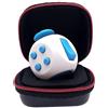 PILPOC theFube Fidget Cube - Deluxe Authentic Fidget Toys for Adults & Kids - Premium Protective Case, Stress Cube, Anxiety Toys, ADHD, OCD, Autism. Quiet Sides & Fidget Clicker Toy (White & Blue)