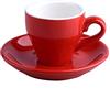 YNZUNMY Set Tazzine caffè,Tazzine Caffe con Piattino Colorato Spesso Ceramica Espresso Coppe piattino Set Cafe Domestica Caffe Latte Expresso caffè Forte Tazze Vassoio all'Ingrosso(Red)