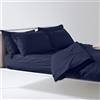 Lisola Set Lenzuola Letto Singolo, Parure Lenzuola in Cotone Pregiato, Made in Italy, Lenzuola da Sopra 160x290cm + 1 Federa 50x80cm, Tinta Unita. Modello: Tortona, Blu Navy