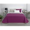 Estoralis - AVA | Copriletto Mezza Stagione in Morbida Microfibra | Trapunta Leggera e Double Face | Beige/Fucsia | Per letto da 180 cm. (270 x 270 cm. Larghezza x Altezza)