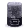 DONAU HOME Candela rustica a pilastro, color tortora, grafite, 1 pezzo, 10 x 7 cm, non profumata, per decorare il soggiorno, il bagno, 49 ore, durata di combustione/decorazione candela di cera/Nordic