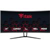 Itek monitor GGC - 34 Curvo, 3440x1440 WQHD UltraWide, Pannello VA da 180Hz, Risposta 1ms, Collegamenti 2xHDMI e 2xDP, Adapt Sync