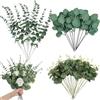 RXKFIGX 30 Pcs Eucalipto Artificiale, Foglie Piante Finte, Rami Decorative per Balcone Matrimoni Casa Festa Decorazione Composizione Floreale