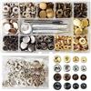 TmppDeco 90 Sets Bottoni Automatici a Pressione 15mm, 4 Colori Bottoni a Pressione Metallo con 4PCS Strumenti, per Vestiti, Jeans, Pelle, Borse (15mm)