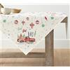 Artoid Mode Palline per camion, albero di Natale, tovaglia, biancheria da tavola invernale da cucina, decorazione per interni, vacanze, feste, 100 x 100 cm