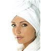 Carenesse Capelli Turbante biancho, 100% cotone, 24 x 70 cm turbante