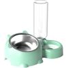 Generico Set ciotola per gatti, cibo per gatti e ciotola per l'acqua - Ciotola per mangiatoia inclinata a 16 gradi con distributore d'acqua - Ciotola per mangiatoia staccabile per cani e gatti