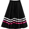 s.lemon Nero Elastico Vita Gonna Danza da Carattere Gonna per Rad Rose 120