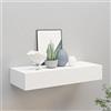 Baziroo Mensola da parete bianca, scaffalatura sospesa, per cassetti, soggiorno, da parete, floating Shelves, mensola moderna decorativa, 60 x 23,5 x 10 cm