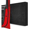 STRACKS® 4 protezioni da parete per garage extra spesse, 40 x 20 x 3 cm, autoadesive set da 4 pezzi, motivo a quadri nero
