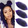 BOLINSEN Capelli Afro Ricci Pre-Sfrangiati Marley Twist Intrecciati per 1B - Viola Stile Primaverile - 40,6 cm (Confezione da 3)