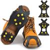 AUEJACKY Ramponi per scarpe antiscivolo, ramponi antiscivolo scarpe punta con 10 chiodi da neve Grips, ramponi protezione per camminate escursionismo invernali,Trazione Antiscivolo su Scarpe,34-40