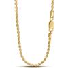 Dankadi Collana a corda 3 mm per ciondolo in argento 925, catena intrecciata a maglia placcata oro, 16-30 (40-76 cm), design italiano, regalo per festa di compleanno