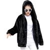 shownicer Giacca Donna Elegante Cappotti con Tasche Tinta Unita Teddy Giacca Ciniglia Cappotti Taglie Forti Streetwear Felpa Fleece Jacket A Nero XXL