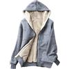 Generic Giacca Calda da Donna con Cerniera Intera in Pile di Flanella, Giacca Foderata in Peluche per Donna Giubbino Donna 100 Grammi Piumini Donna Invernali (Light Blue, M)