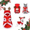 Ayizhiniu Vestiti Natale Cane, Vestito Babbo Natale Cane, Natalizio Costume per Cani Gatti, Abbigliamento Natalizio Cani Corna Renna Cappotto, Applicabile a Vestiti per Cani Compagnia (C)