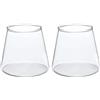 RYHMHA Fujiyama - Set di 2 bicchieri da whisky giapponesi in cristallo vecchio stile, 350 ml, per whisky, cognac, martini, cocktail, rum, birra (bicchieri Fuji trasparenti)