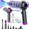 Kedifoai Aspirabriciole Senza Fili, 20000Pa 4 in 1 Aspirapolvere Auto Portatile,Aspiratore e Soffiatore con Motore Brushless,USB C Mini Aspirapolvere Potente per Auto Casa Ufficio Peli di Domestici (Purple)