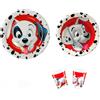 Disney Set 12 Piatti di Carta la Carica dei 101 Dalmata (8 da 23 cm + 8 da 20 cm) + 8 Bicchieri per Festa Compleanno Party