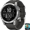 Garmin Smartwatch Fenix 7, 010-02540-00, argento con cinturino in grafite, modello partner ufficiale USA, pacchetto con 2 YR CPS Enhanced Protection Pack