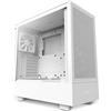 NZXT H5 Flow RGB Compact ATX Mid-Tower PC Gaming Case - CC-H51FW-R1 - Pannello frontale perforato ad alto flusso d'aria - Pannello laterale in vetro temperato - 2 x F140 RGB Core Fans - Bianco