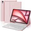 JADEMALL Custodia Tastiera iPad Air 11 M3/M2 2025/2024, Italiano QWERTY Tastiera Bluetooth Rimovibile con Supporto Pencil per iPad Air 11 Pollici M2/M3 2024/2025, Rosa