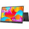 Dopesplay 2025 - Nuovo Monitor Portatile 15,6 Pollici FHD 1080P per Giochi, Doppi Altoparlanti, Compatibile con Laptop, PC, Mac, PS4/PS5, Xbox e Nintendo Switch