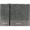 Generic Set asciugamani 1+1 Lucente in Spugna - Liu Jo HOME (Grigio)