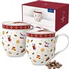 Villeroy & Boch, Toy's Delight Tazze con Manico Rosse, Lavabile in Lavastoviglie, Adatto per Microonde, Decorazione Natalizie, Stoviglie, Tazzine Caffe Ceramica, Tazzine Caffe Set, Porcellana Premium