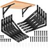 HAOCHEN 10 Pezzi Staffa per Mensola Triangolare, Staffe Supporti per Mensole a Parete Triangolare, Staffa per Tavolo a Muro 90 Gradi Angolo Retto per Mensole in Legno Galleggianti Libreria, 150x95mm
