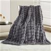 GKXLH Coperta Peluche Coperta Soffice - Coperte morbide Coperta di lanci per il letto, Calda Coperta per divano, Coniglio Coperte di Pelliccia sintetica e Coperte per letto divano Sofa (Grigio Scuro)