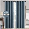 MIULEE Tende oscuranti con occhielli, effetto lino, set da 2 pezzi, 260 x 140 cm, colore blu, opache, con occhielli, protezione dal freddo, per soggiorno, camera da letto, isolamento termico