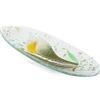 SOSPIRI VENEZIA Svuotatasca Piatto Soprammobile Decoro Floreale Vetro Murano Centrotavola Arredo Casa Idea Regalo Realizzato a Mano Made Italy (cm 28X11 Ovale)