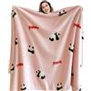 DKLQXCE Coperta con Stampa di Panda, Stampa Animale per Bambini Coperta, Coperta Divano Morbida Panda Morbida Flanella 70 * 100 cm Coperta per Ragazzi e Ragazze Letto Divano Soffice Coperta