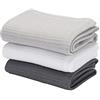 Jennice House - Set di 3 strofinacci per piatti, in cotone a nido d'ape, asciugamani da cucina, ultra morbidi e assorbenti di grandi dimensioni, set di 3 (grigio)