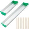FINGERINSPIRE 2 dimensioni Scoop Coater alluminio Screen Coater con 50 bastoncini di legno per torte a doppio bordo paletta per emulsione durevole platino strumento di rivestimento per serigrafia