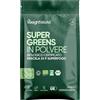 WeightWorld Super Greens in Polvere Bio Vegana (1+ Mese di Scorta), 9 Superfood, Maca, Semi di Lino, Baobab, Clorella, Erba di Grano, Erba d'Orzo, Acai, Matcha, Guarana, Mix di Superalimenti 200g, Senza Glutine