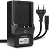 CELLONIC Caricabatteria compatibile con Panasonic DMW-BLG10E, DC-G110V | 1m, 100-240V per Panasonic DMW-BLG10E, Lumix DC-TZ90, Lumix DMC-GX80, DMW-BLG10 per Leica BP-DC15, D-LUX 7, BP-DC15-E, D-LUX