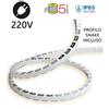 ALCAPOWER STRISCIA LED 2835 NATURALE SNAKE FLEX 5 METRI IMPERMEABILE 220V SF230V5M-4000K-ALC927201