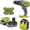 RYOBI Trapano avvitatore a percussione R18PD3-140SA"