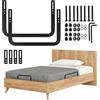 momgyaamz Ferma Materasso, Ferma Materasso Laterale per Doghe, Ferma Materasso Letto per Letti Massicci, Doghe, Stuoie Tatami, Letti Galleggianti e Reti, Ferma Materasso Letto Regolabile, 2 Pezzi