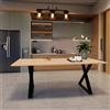 Leroy Merlin Tavolo da pranzo fisso Cross in legno lamellare grezzo di okoume naturale per 6 persone L 150 x L 90 X H 74 cm