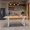 Leroy Merlin Tavolo da pranzo fisso Cross in legno lamellare grezzo di abete di douglas naturale per 6 persone L 150 x L 90 X H 74 cm