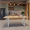 Leroy Merlin Tavolo da pranzo fisso Cross in legno lamellare grezzo di faggio naturale per 6 persone L 150 x L 90 X H 74 cm