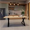 Leroy Merlin Tavolo da pranzo fisso Cross in legno lamellare grezzo di faggio naturale per 6 persone L 150 x L 90 X H 74 cm