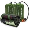 HONYAO Sacco a Pelo d'Emergenza, Coperta di Sopravvivenza Riutilizzabile con Fischietto, Coperta di Isolamento Termico di Primo Soccorso per Outdoor Campeggio Trekking Viaggiare