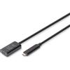 DIGITUS Cavo di prolunga USB 3.2 Gen 2 attivo - 5 m - Da presa a spina USB-C - plug & play - Fino a 10 Gbit/s - Nero